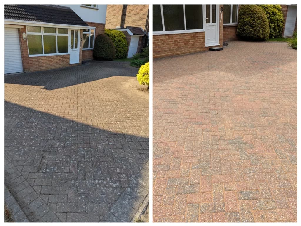 Clean driveway magic power washing brick paving fresher pressure