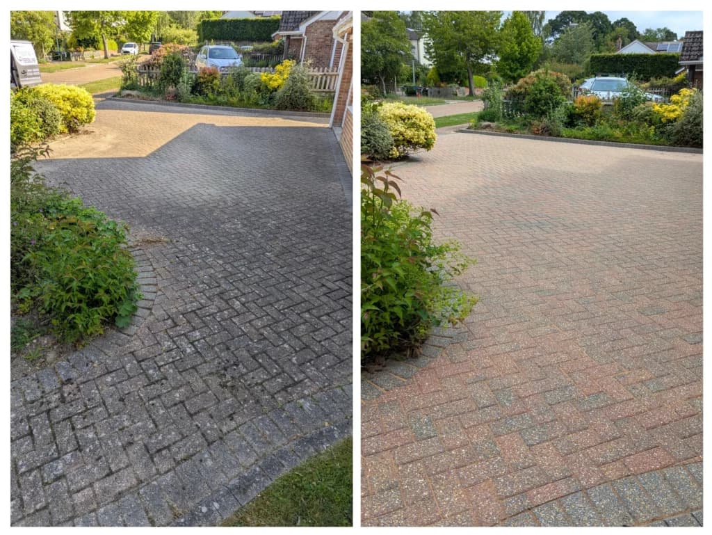Weed free and spotless driveway cleaning fresher pressure specialists