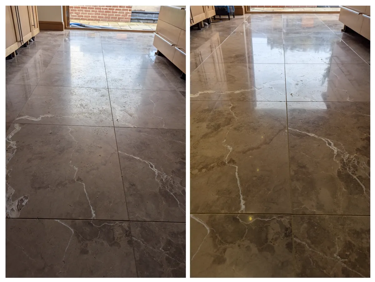 Marble floor cleaning and polishing by Fresher Pressure